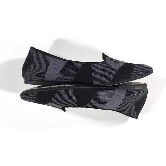 Skechers Cleo - Sherlock Flats Womens Size 8 Black Gray Knit Fabric 44731 - Picture 2 of 10